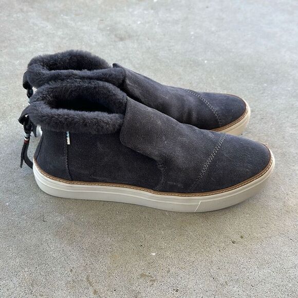 TOMS Paxton Sneaker Gray Suede Women’s Size 9 - Picture 1 of 11